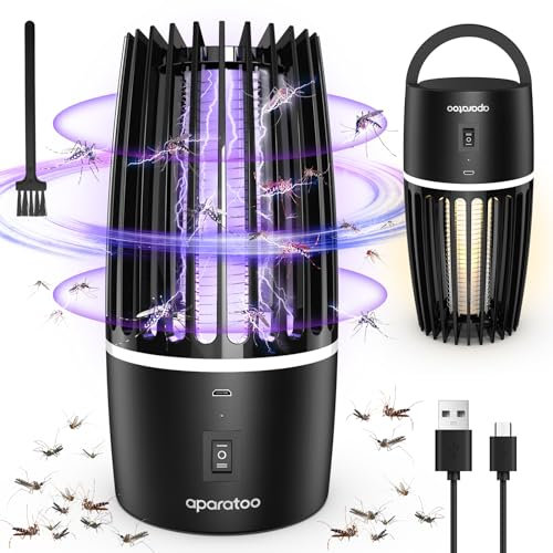 Insektenvernichter Elektrisch, UV Mückenlampe Fliegenfalle Innenbereich Mückenfalle Mückenschutz, USB Insektenvernichter Tragbare Fliegenfallen für Schlafzimmer, Wohnzimmer Büro, Küche und Camping