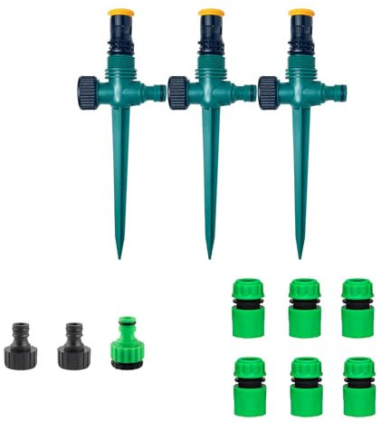 Arroseur Jardin,Arrosage Automatique pour Jardin,Arroseur de Pelouse 360,Arroseur de Jardin Multifonction-RéGlable Vec Raccord De Tuyau 1/2 et Y,Asperseur Arrosage,Arrosage Automatique Pelouse(Set 2)