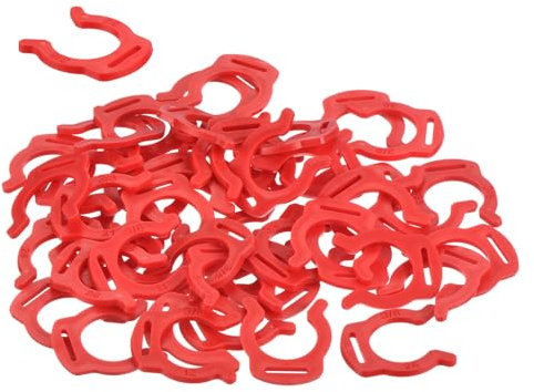 sourcing map 50Pcs 3/8 Inch Locking Clip for RO Water Filtration Systems Tube Quick Connect Lock Clamps Fitting Replacement Parts, Red