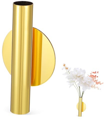 CAXUSD Wandvasen Für Pflanzen Im Innenbereich Wandvasen Zum Befestigen Zur Dekoration Wandvase Gold Für Echte Blumen Wandblumentöpfe Für Wohnraumdekoration