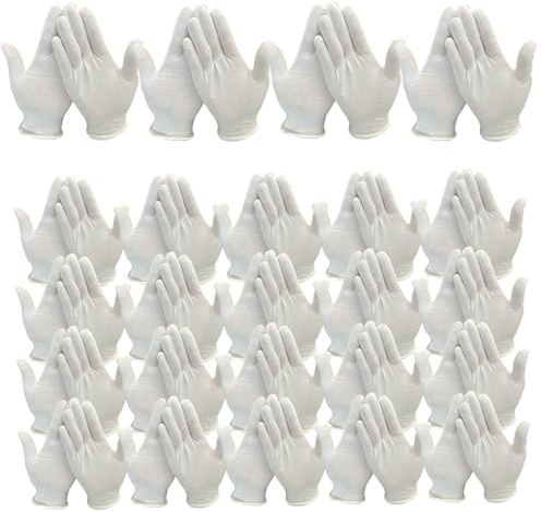 Arbetshandskar, vita handskar barn 24 par 15 cm bomull barn vita handskar mjuka och bekväma handskar för barn tjocka vita handskar arbetshandskar arbetshandskar för barn