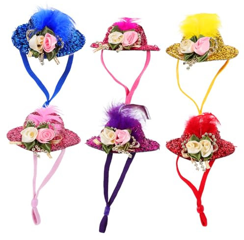 Gatuida 6stücke Lustige Hühnerhüte Tragbare Dekorative Hüte Für Kleine Tiere Für Partys Und Feiertage Mit Bequemer Passform Und Farbenfrohem Design
