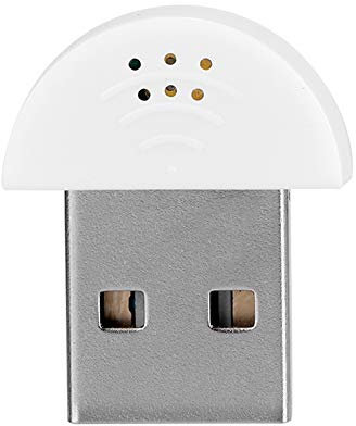 Risegun Microfono USB, Mini Microfono Audio Portatile da Studio per la Registrazione di Microfoni Vocali Adattatore Audio MIC per computer PC Laptop (Bianco)