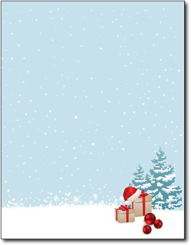 Xmas Morning Holiday Paper - 50 Sheets Christmas Letterhead