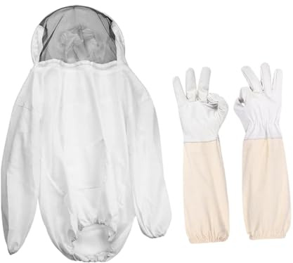Sharplace Chaqueta de Apicultor Traje de Apicultor Protección de Parte Superior del Cuerpo Chaqueta de Comercial