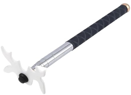 FonHNDG Billares Taco Puente Palo de Billar retráctil con Cabezal Puente plástico extraíble, Metal Acero Inoxidable for Mesa Interior competición(White)