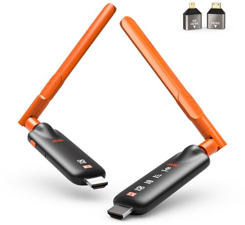 AIMIBO [2026] Trasmettitore HDMI Wireless Decodifica 4K vers 1080P@60Hz, Supporta 6 RX, Antenne 5dBi Stato del LED, HDMI Senza Fili 50m, Plug & Play da Laptop/PC a TV e Proiettore, Bassa Latenza