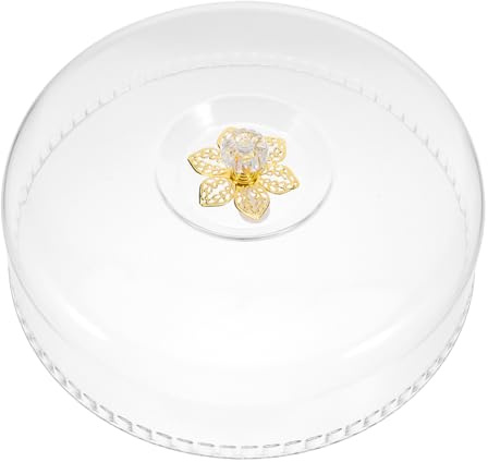 KICHOUSE Copertura Trasparente per Torta Rotonda 28 CM, Campana Antipolvere per Dolci e Dessert, Copertura a Cupola Leggera e Resistente per Buffet, Feste e Cucina Professionale