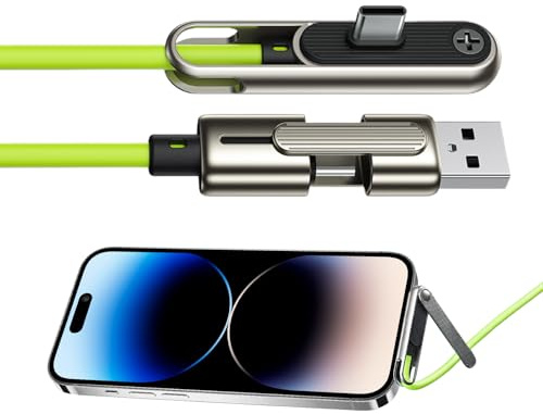 Support De Chargeur Invisible – De Zinc, Câble De Chargeur De Téléphone 240 W, Charge Rapide | Solution De Chargement De Support Latéral Pliable, Câble De pour Voyage, Camping, Randonn