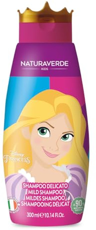 Naturaverde | Kids - Disney Princess Kinder Shampoo Rapunzel Haarseife Haarpflege Produkte mit Honig BIO Extrakt 300ml