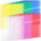 ZCZN 42 Pcs Pochette Plastique A4, Chemises à coin Pochette Document 6 Couleurs Vives Transparent Plastique Sous Chemises Rigide pour Ranger et Classer Papiers, Documents, etc - 31 * 22 cm