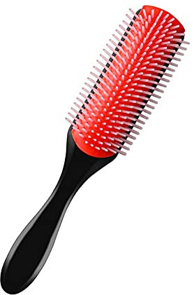Cretty-Meet 9-Row Cushion Nylon Bristle Hair Brush for Separating Shaping Defining Curls Blow-Drying Styling Detangling