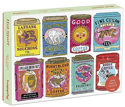 Hot Stuff 1000 Piece Jigsaw Puzzle for Adults | Premium 100% Recycled Board | 1000 Piece Jigsaw Puzzle For Adults | Coffee & Tea Vintage Puzzle | Happily Jigsaw Puzzles