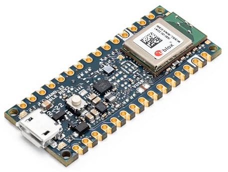 Arduino Nano 33 BLE Rev2 [ABX00071] - nRF52840 Microcontroller, Bluetooth Low Energy (BLE), MicroPython Support, Small Form Factor, 3.3V for IoT & Wireless Projects