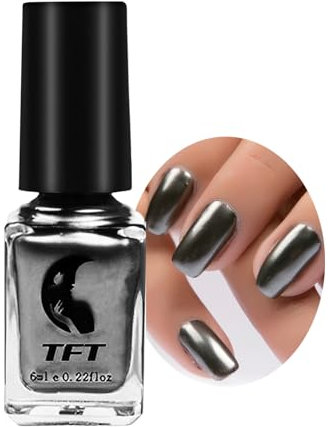 SONGQEE Metallic Spiegel Silber Effekt 6ml - Nagellack Metall Shinny Nail Art (07)