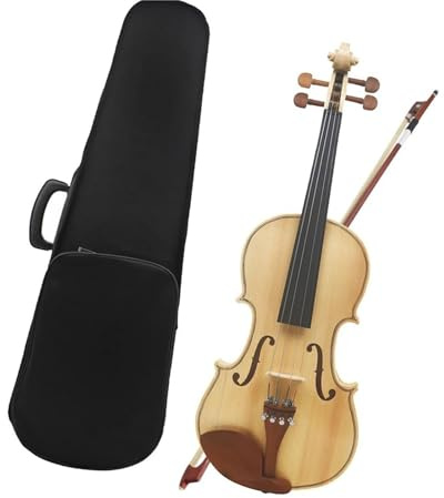 Violino 4/4 Violino Acustico Con Top In Acero Con Custodia Corde Per Arco Spalliera Violino In Legno Massello Per Studenti Principianti (Color : Violin Set 1)