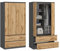KUBUTKU Kleiderschränk Groß Schrank mit 2 Türen, 2 Schubladen, 4 Einlegeböden und Kleiderständer, Mehrzweckschrank, Garderobenschrank 180x90x50,5cm (Grafit/Eiche Wotan)