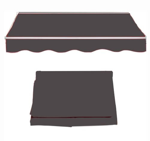ZYXQQJ Toldo De Repuesto Retráctil Manual, Cubierta Superior De Parasol para Patio, Restaurante Ventana Puerta, Tela Resistente Al Agua(Dark Gray,2x1.5m/6.5x5ft)