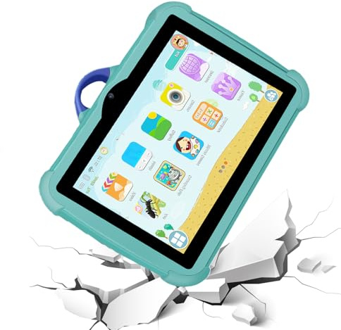 Genérico Tableta de 4GB + 64GB - Tableta Resistente a caídas | Tableťa para niños con Doble cámara, portátil Multiusos, diseño Duradero, Adecuada para Juegos, Estudio, Multimedia y Aprendizaje