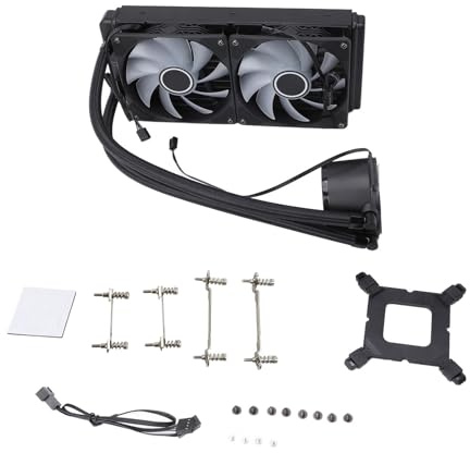 Raffreddamento a liquido integrato per CPU da 240mm con raffreddamento ad acqua doppio PWM 120mm ARGB per 115X 1200