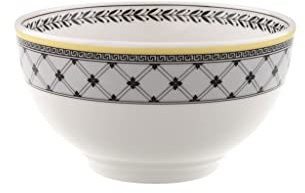 Villeroy und Boch Audun Ferme Schale, 650 ml, Premium Porzellan, Weiß/Grau