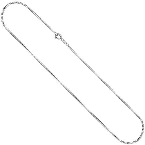 Jobo Damen Panzer-Kette aus 14 Karat 585 Weißgold 1,7 mm 50 cm