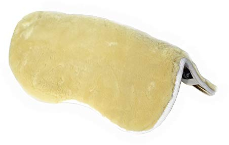 Rhinegold Equestrian Luxury Fur Saddle Seat Saver - Natural - Saddle Pad Cushion Cover for Horse Saddles. Premium Horse Saddle Cover. Horse Riding Equipment & Accessories.