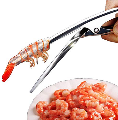 2 Pcs Shrimp Deveiner Tool Prawn Seafood Peeler Frogmore Shrimp Cleaner Stainless Steel Creative Kitchen Tools (Stainless Steel)