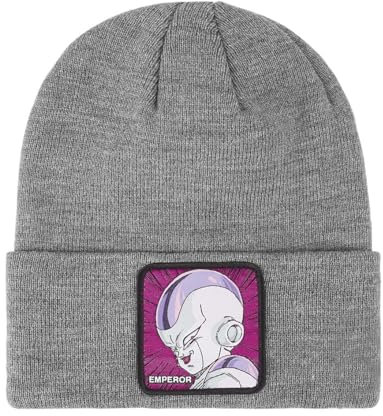Capslab Dragon Ball Z Men's Beanie, Freezer Emperor Grey, One size