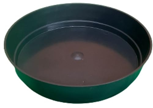 GROWMANIA Pack 10 Platos Redondos Negros para Macetas Diámetro 35 cm - Plato Plástico para Maceteros