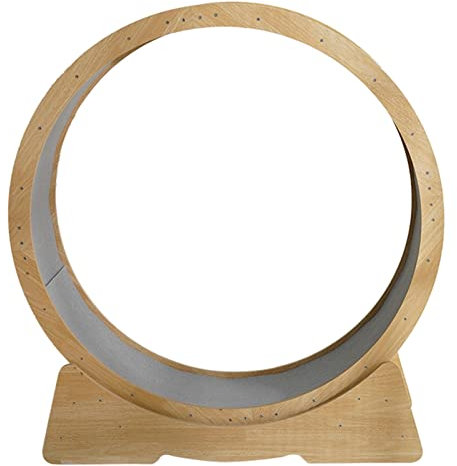 Cat Treadmill Wheel for Indoor Cats - Wooden Small Medium Large Cat Exercise Wheel with Brake - Quiet & Easy to Assemble - Fun Home Cat Wheel Toy on Amazon