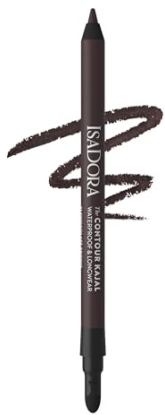 IsaDora Perfect Contour Kajal - Sujeción fuerte sin borrones - Lápiz de ojos negro ideal para ojos ahumados - altamente pigmentado e hipoalergénico - Fácil aplicación - Lápiz para delineador de ojos,