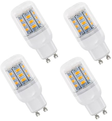 ShuoHui LED Leuchtmittel GU10 Röhre 4W 230V, 400LM Warmweiß 3000K, Nicht Dimmbar, Ersatz 40W Halogenlampen, 24 SMD 5730 LED GU10 Röhre für Deckenleuchte, Wandleuchte (2)