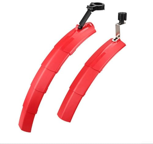 Garde-boue télescopique réglable pour vélo - Protection contre les éclaboussures - Rouge