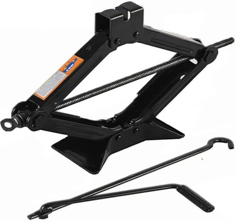 Pont elevateur Voiture crique Voiture Cric de Voiture 0.8T/1T/2T, cric à Ciseaux Portable à manivelle pour réparation de Voiture et Remplacement de pneus, Outil spécial(0.8T Car Jack)