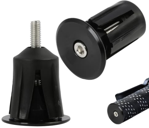 Wvxilyr 2 Piezas Tapones de Extremo de Barra de Bicicleta, Tapones Manillar Bicicleta, Tapones Manillar MTB, para Bicicleta de Carretera, Plegables y Fixie, Duraderos y Ligeros (Negro)