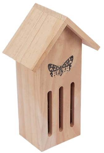 Casa de Mariposas de Madera para Exterior, comedero de Hotel para Insectos Resistente a la Intemperie, 11, 2x3, 9x3, 2 Pulgadas, polillas, Mariquitas, crisopas, decoración de jardín