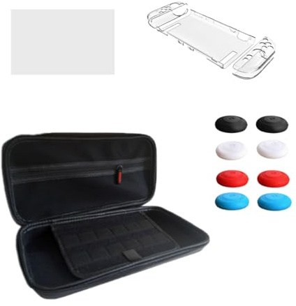 Juego de funda protectora para consola de juegos, a prueba de golpes, protector de pantalla, funda de transporte para dispositivo de mano