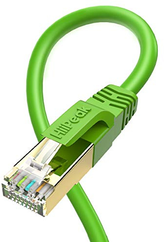 HiiPeak Cat 8 Ethernet Cable 3m, Cat8 Internet Cable 40Gbps 2000Mhz High-Speed Professional LAN Patch Network Cables with RJ45 Gold-Plated Connector, Compatible with Cat6/Cat6a/Cat7, Green (3 m)
