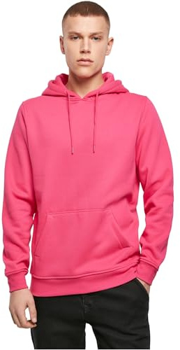 Build Your Brand Herren Kapuzenpullover Heavy Hoody, lässiger Hoodie für Männer, 4XL, Hibiskus pink
