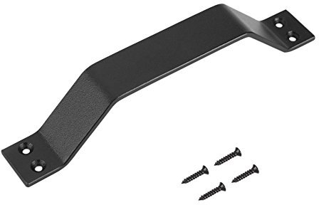 Raguso Maniglione per Porta da fienile in Acciaio al Carbonio Massiccio, Maniglia per Porte da fienile scorrevoli Cancelli Garage Capannone Maniglione per Porta Nero Nuovo