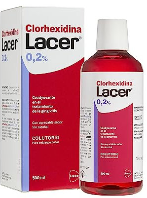 Lacer Clorhexidina, Colutorio 0,2%, Tratamiento Coadyuvante de la Gingivitis, 500 ml