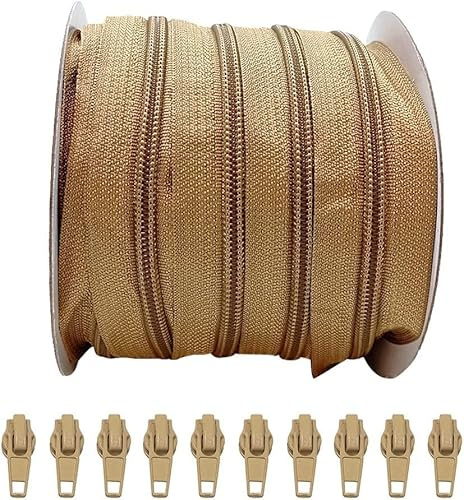 3M, 5# cremallera continua de nylon， total de 12 colores, para bolsas de manualidades, tiendas de campaña, zapatos, etc., con 5 deslizadores automáticos de metal (3465, 03M)