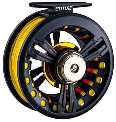 Goture Fliegenfischerrolle-Fliegenrolle mit Schnur-Fliegenfischen Rollen Aluminiumlegierung-Größe 5/6 7/8