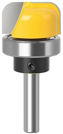 Bestgle 8mm Bowl and Tray Template Router Bit with Bearing Woodworking Milling Cutter Tool (1-1/8 Width, 5/8 Depth, 1/4 Radius)