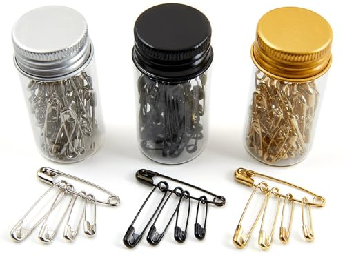 Mini Glass Jar of Safety Pins | Single | Mini Gift | Cracker Filler