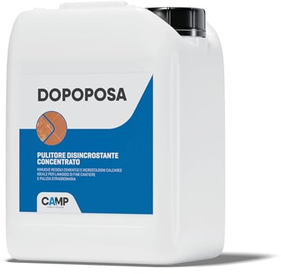 CAMP DopoPosa - Pulitore Disincrostante Concentrato - Rimozione Residui Cementizi e Calcarei - Lavaggio e Pulizia Straordinaria - 5L