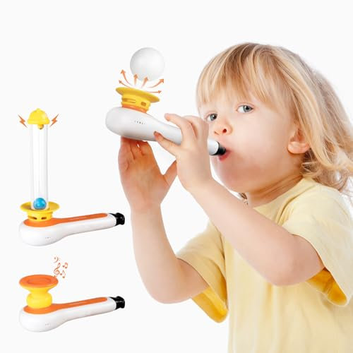 TOP BRIGHT Juguetes sensoriales 3 en 1 para niños con autismo, juguetes Montessori para 3, 4 y 5 años con silbato, soplando bolas, bolas flotantes, regalo de cumpleaños