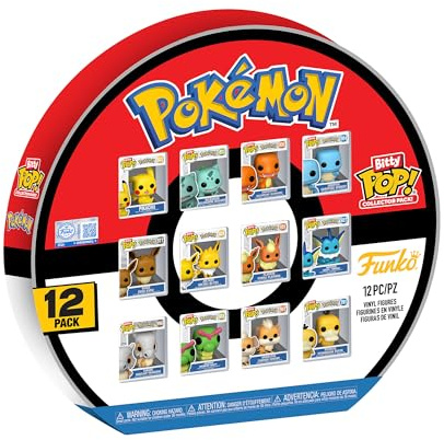 Funko Bitty Pop! Pokemon 12 Pack - Pikachu, Eevee, Charmander & More | Goodies Officiels Jeux Vidéo - Jouet à Collectionner - Idée Cadeau Anniversaire pour Fans et Collectionneurs