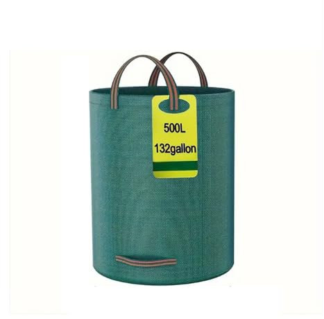 Ompinda Sac à déchets de jardin, 500 L, léger et portable, grand sac à feuilles avec poignées pour la collecte des feuilles de jardin et des déchets